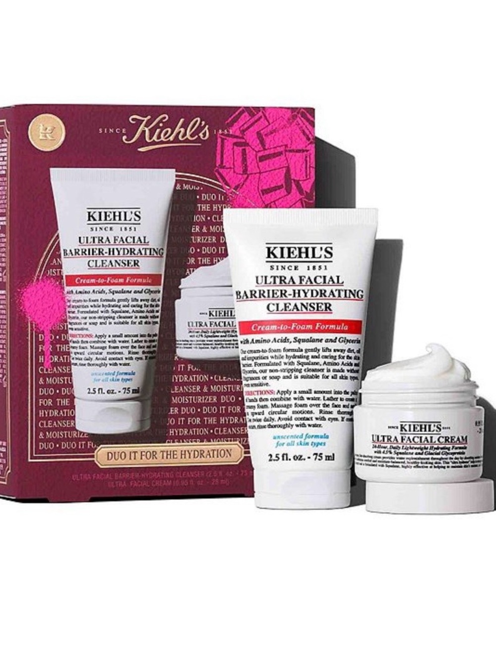 Kiehl's White Ultra Facial Barrier-Hydrating Cleanser & Cream Duo